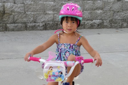 Karis on her bike